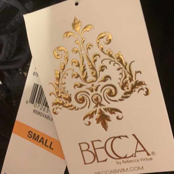 BECCA Keyhole plunge crochet swimsuit. NWT - Picture 13 of 13